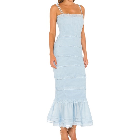 V.Chapman Geranium Dress in Cashmere Blue, Size 0 - Picture 2 of 6